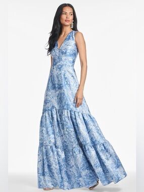 Sachin + Babi Rori Floral Mikado Gown